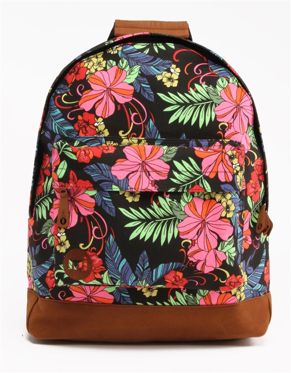 Tropical Floral Neon Black